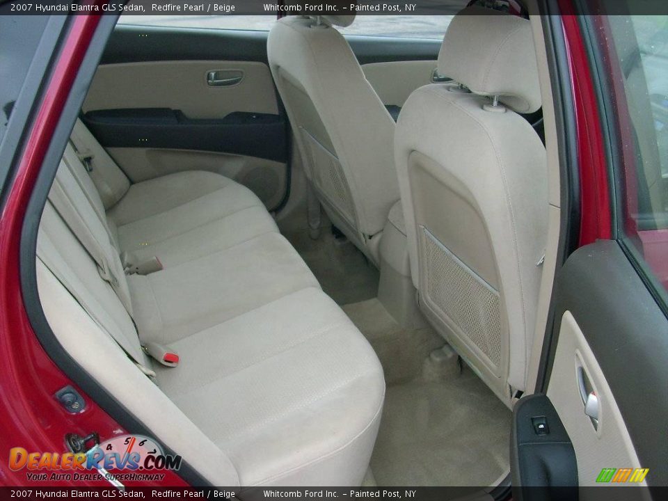 2007 Hyundai Elantra GLS Sedan Redfire Pearl / Beige Photo #8