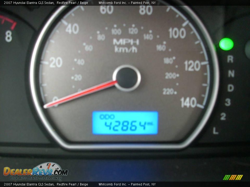 2007 Hyundai Elantra GLS Sedan Redfire Pearl / Beige Photo #19