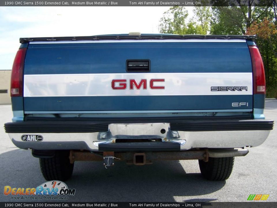 1990 GMC Sierra 1500 Extended Cab Medium Blue Metallic / Blue Photo #5