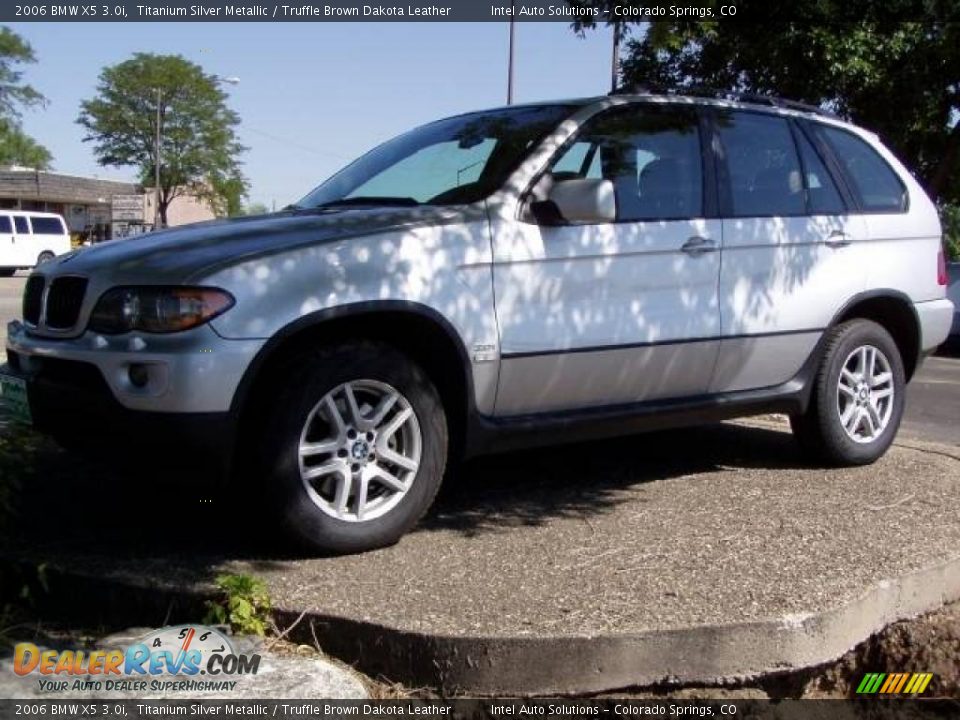 2006 BMW X5 3.0i Titanium Silver Metallic / Truffle Brown Dakota Leather Photo #2