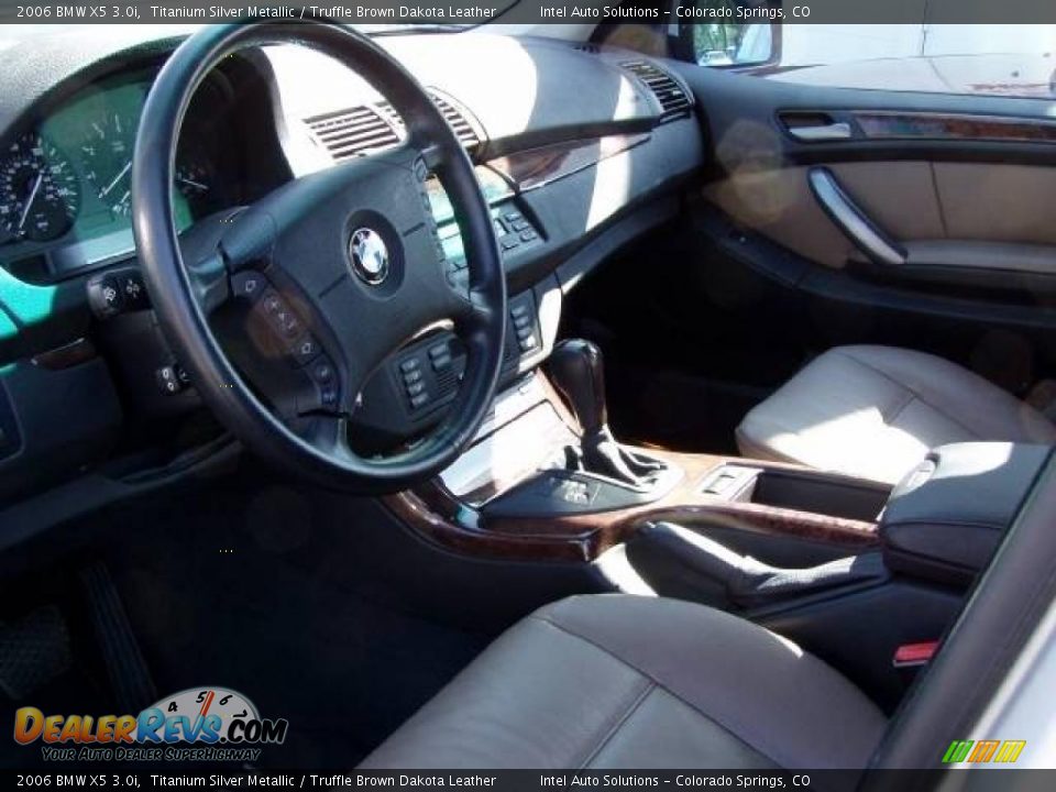 2006 BMW X5 3.0i Titanium Silver Metallic / Truffle Brown Dakota Leather Photo #7