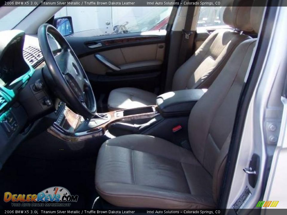 2006 BMW X5 3.0i Titanium Silver Metallic / Truffle Brown Dakota Leather Photo #8