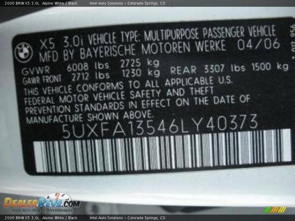 2006 BMW X5 3.0i Alpine White / Black Photo #6