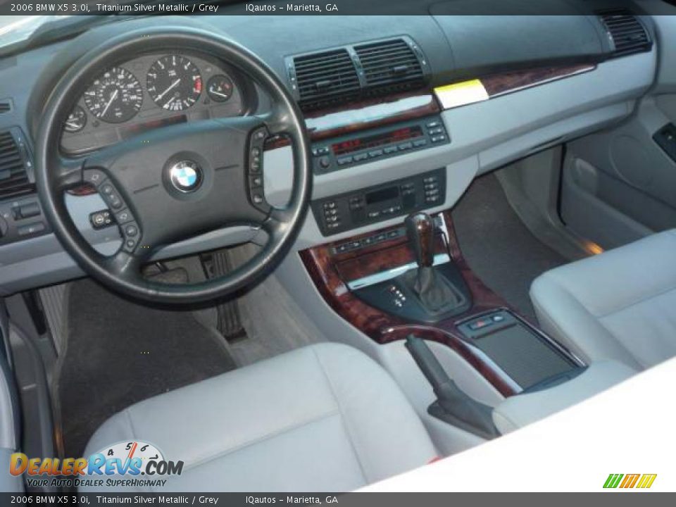 2006 BMW X5 3.0i Titanium Silver Metallic / Grey Photo #7