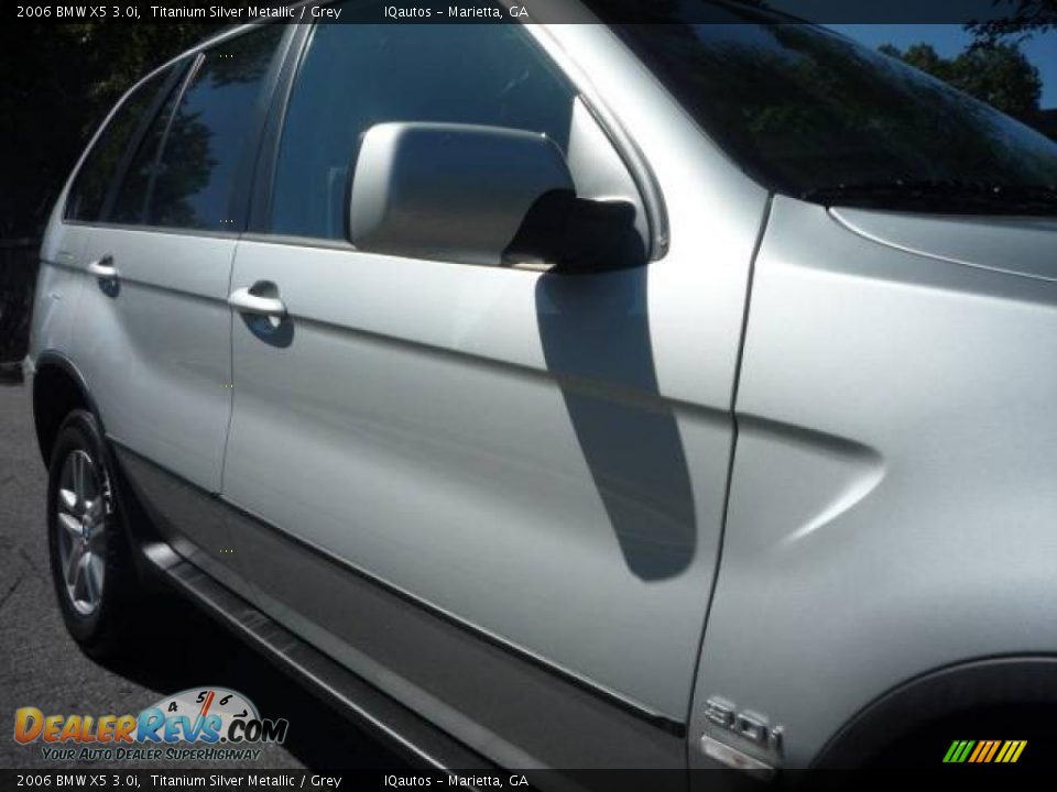2006 BMW X5 3.0i Titanium Silver Metallic / Grey Photo #11