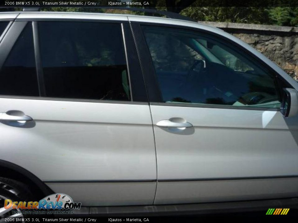 2006 BMW X5 3.0i Titanium Silver Metallic / Grey Photo #12