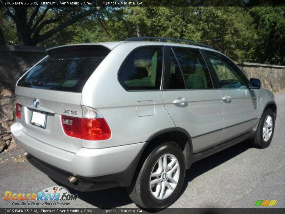 2006 BMW X5 3.0i Titanium Silver Metallic / Grey Photo #13