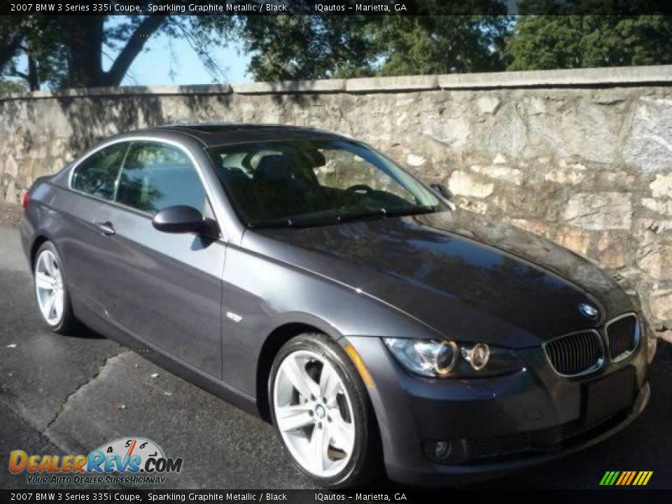 2007 BMW 3 Series 335i Coupe Sparkling Graphite Metallic / Black Photo #1
