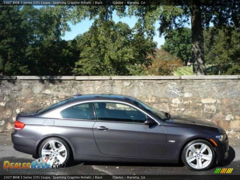 2007 BMW 3 Series 335i Coupe Sparkling Graphite Metallic / Black Photo #2