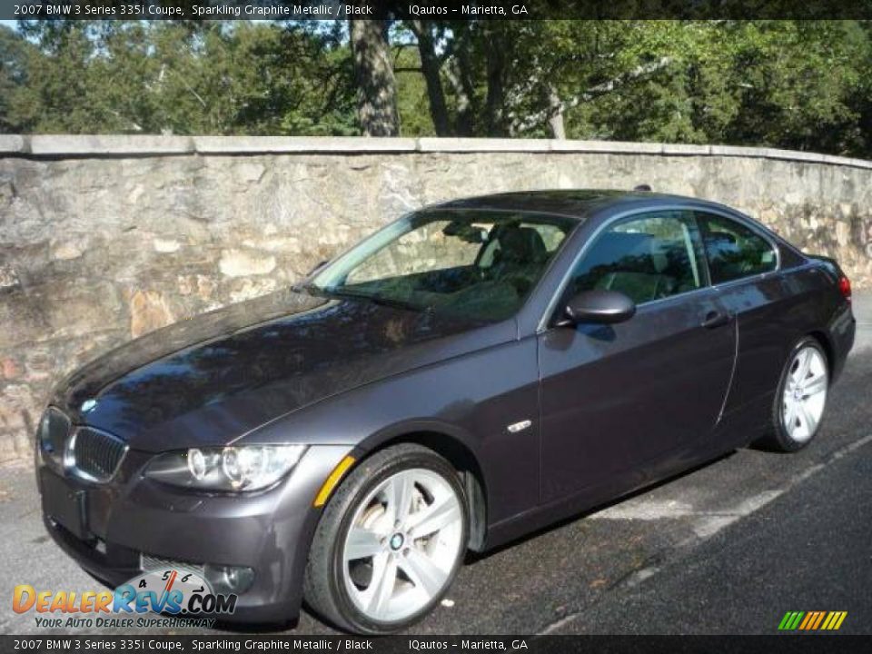 2007 BMW 3 Series 335i Coupe Sparkling Graphite Metallic / Black Photo #4
