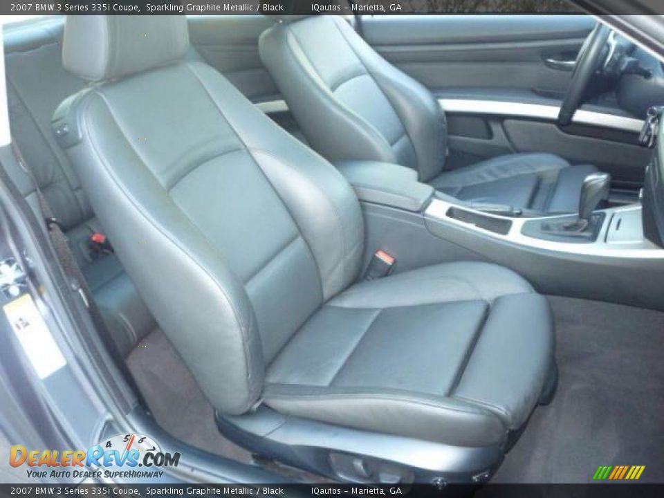 2007 BMW 3 Series 335i Coupe Sparkling Graphite Metallic / Black Photo #17