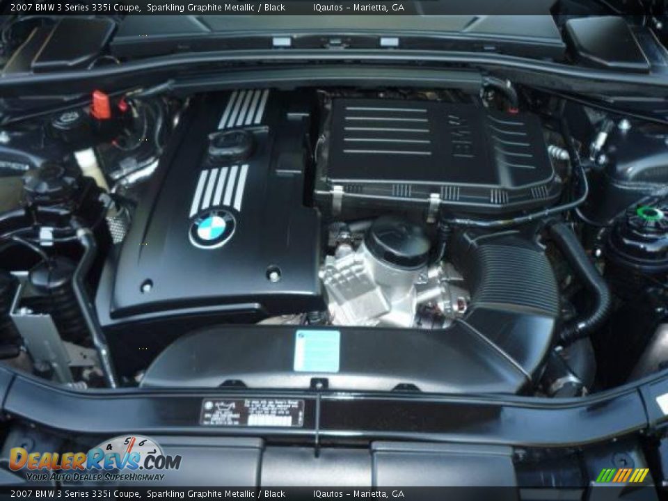 2007 BMW 3 Series 335i Coupe Sparkling Graphite Metallic / Black Photo #26
