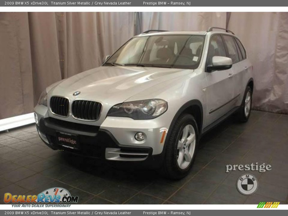 2009 BMW X5 xDrive30i Titanium Silver Metallic / Grey Nevada Leather Photo #1