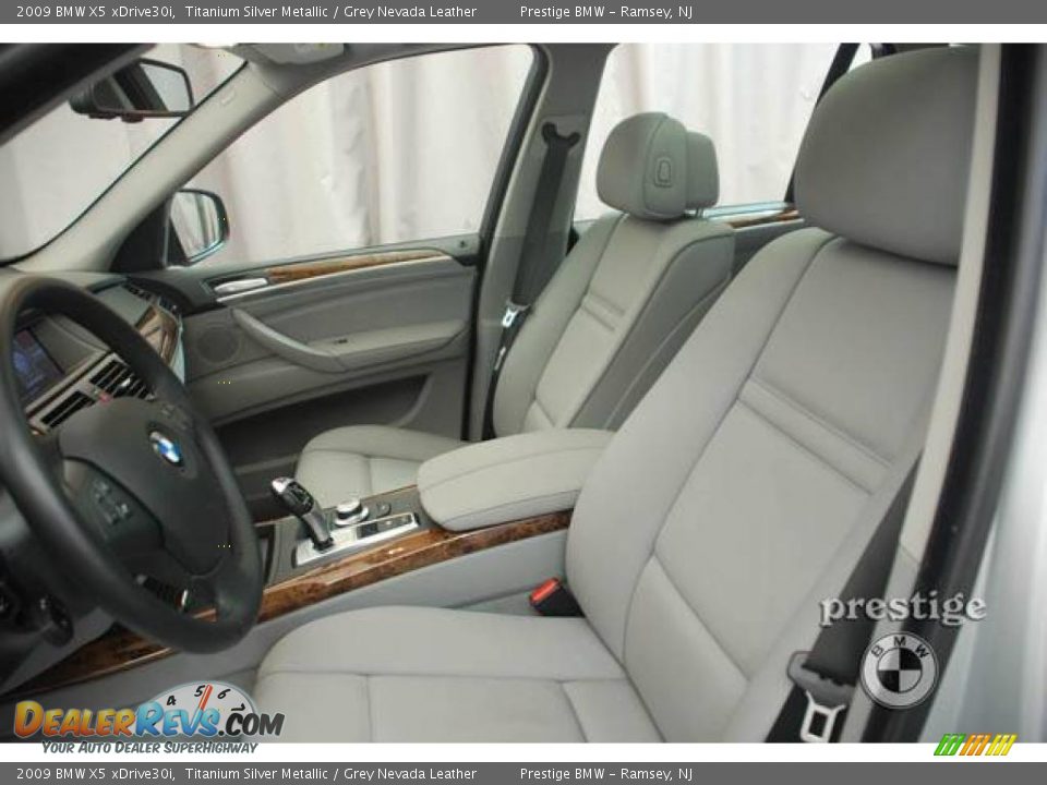 2009 BMW X5 xDrive30i Titanium Silver Metallic / Grey Nevada Leather Photo #5