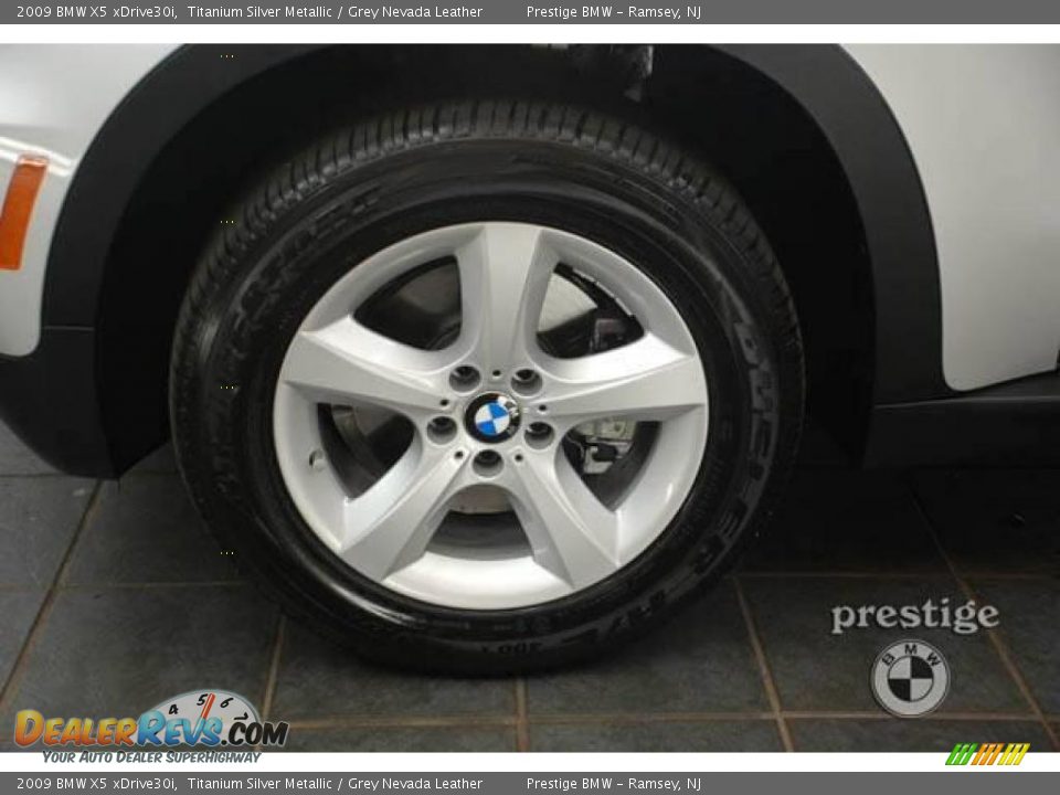 2009 BMW X5 xDrive30i Titanium Silver Metallic / Grey Nevada Leather Photo #9