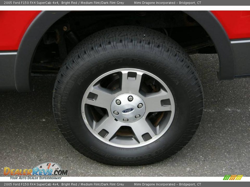 2005 Ford F150 FX4 SuperCab 4x4 Bright Red / Medium Flint/Dark Flint Grey Photo #8