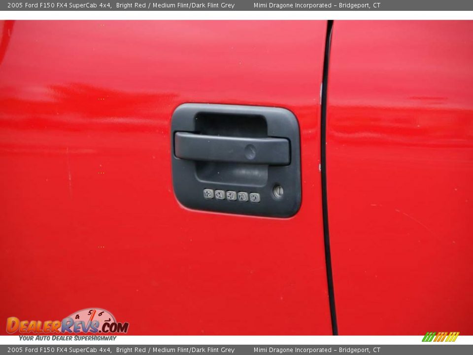 2005 Ford F150 FX4 SuperCab 4x4 Bright Red / Medium Flint/Dark Flint Grey Photo #9