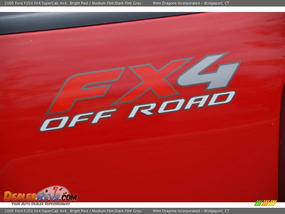 2005 Ford F150 FX4 SuperCab 4x4 Bright Red / Medium Flint/Dark Flint Grey Photo #10