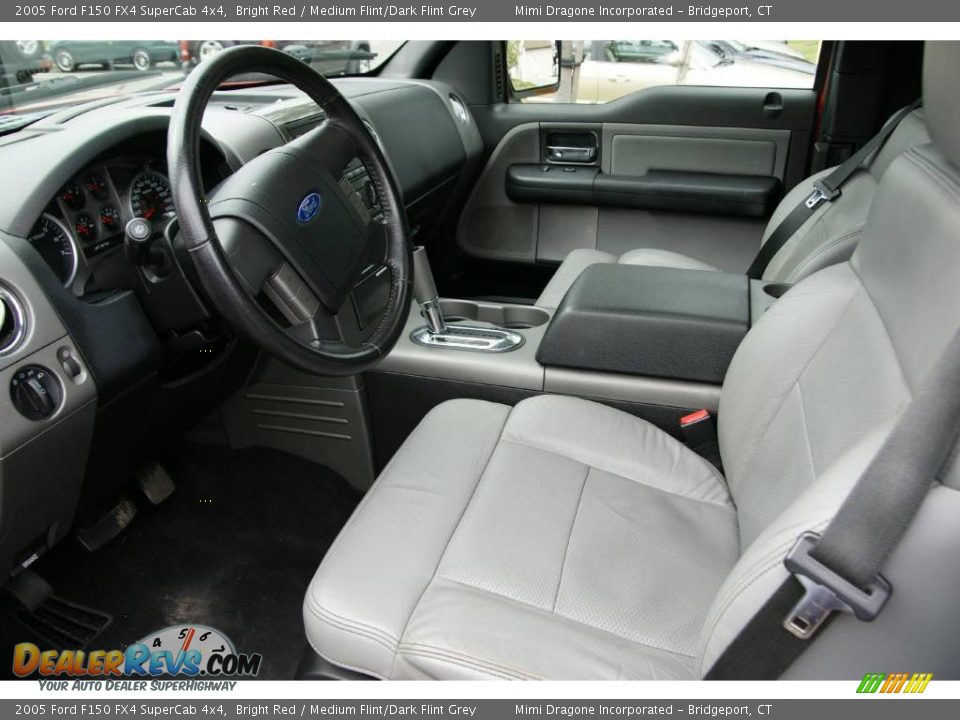 2005 Ford F150 FX4 SuperCab 4x4 Bright Red / Medium Flint/Dark Flint Grey Photo #12