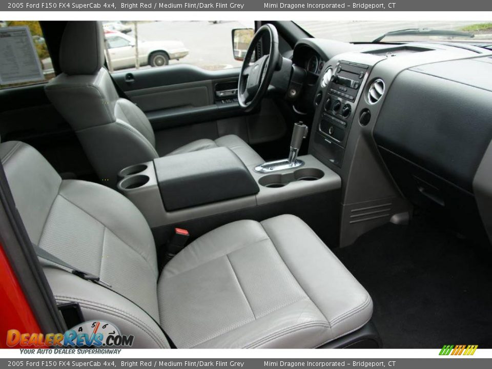 2005 Ford F150 FX4 SuperCab 4x4 Bright Red / Medium Flint/Dark Flint Grey Photo #15