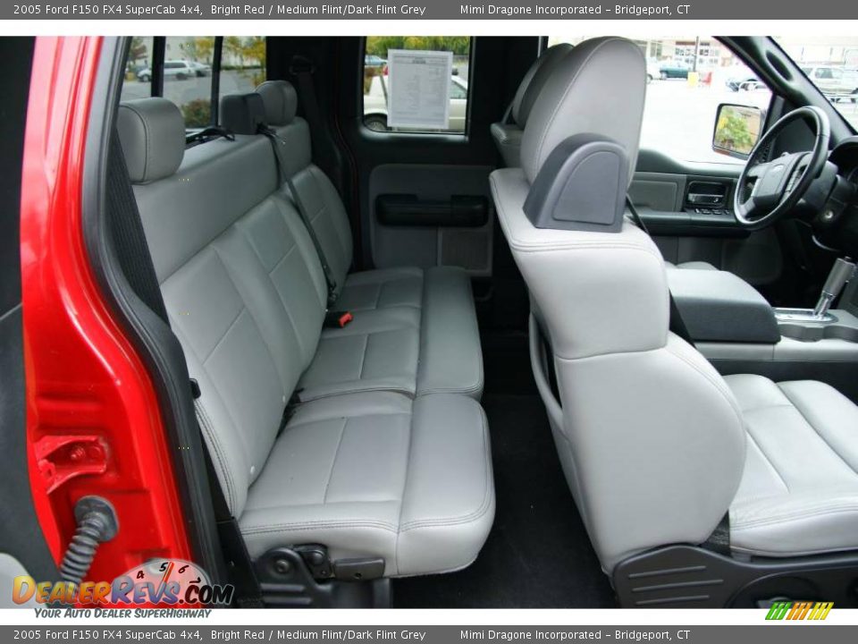 2005 Ford F150 FX4 SuperCab 4x4 Bright Red / Medium Flint/Dark Flint Grey Photo #17