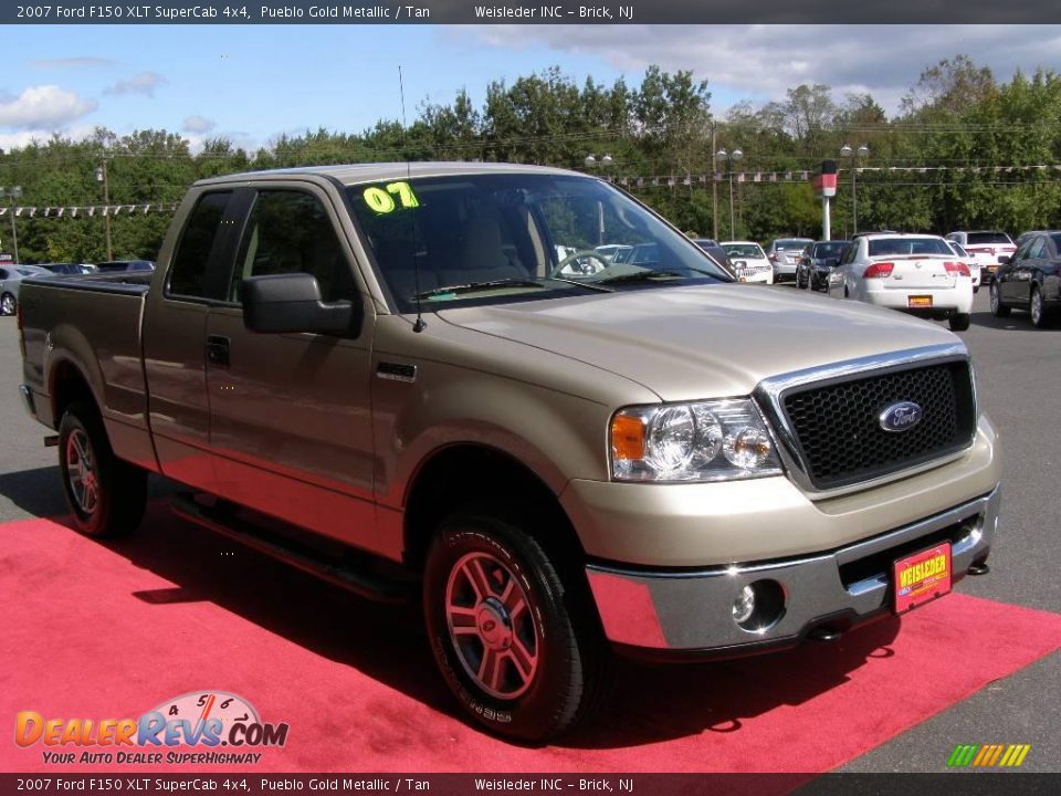 2007 Ford F150 XLT SuperCab 4x4 Pueblo Gold Metallic / Tan Photo #3