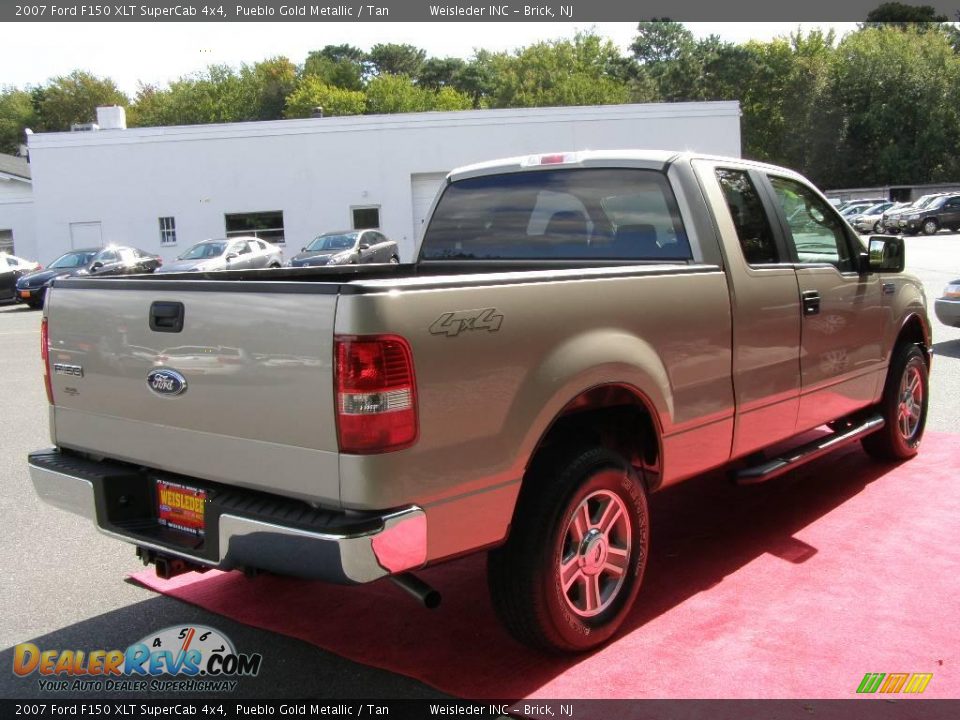 2007 Ford F150 XLT SuperCab 4x4 Pueblo Gold Metallic / Tan Photo #7