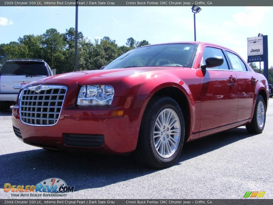 2009 Chrysler 300 LX Inferno Red Crystal Pearl / Dark Slate Gray Photo #4