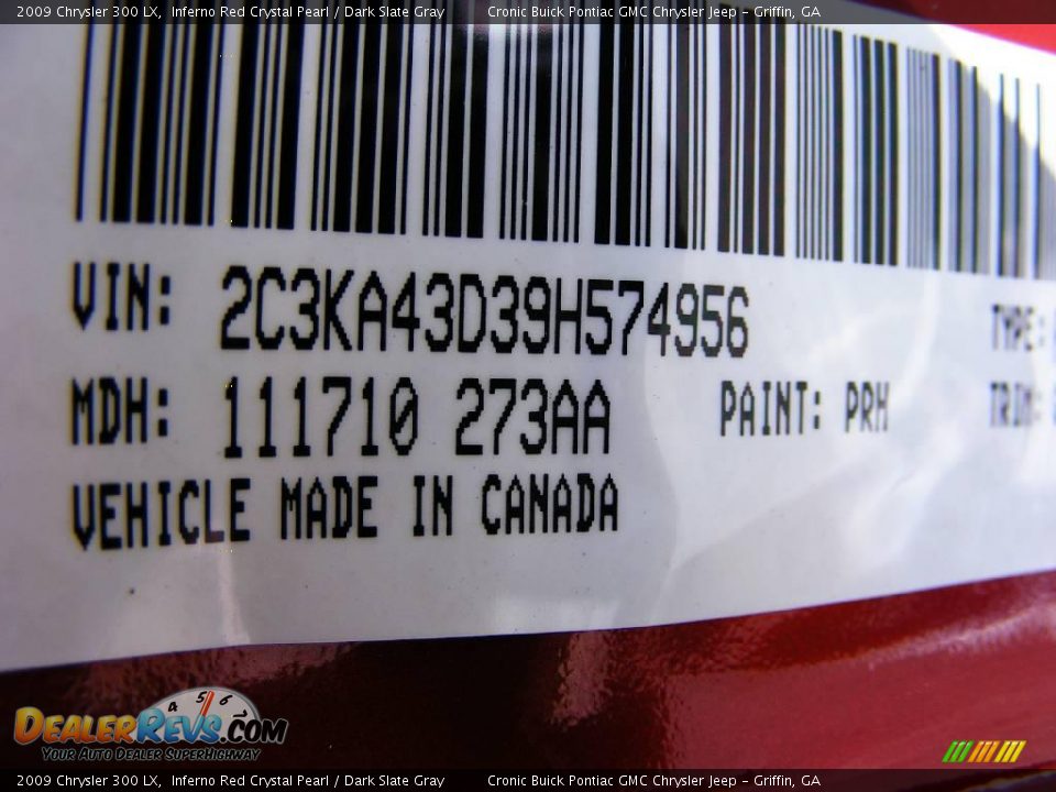2009 Chrysler 300 LX Inferno Red Crystal Pearl / Dark Slate Gray Photo #19