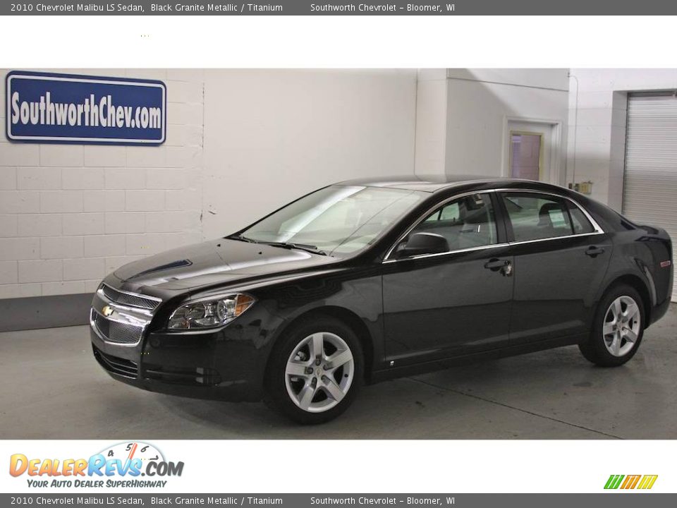 2010 Chevrolet Malibu LS Sedan Black Granite Metallic / Titanium Photo #1