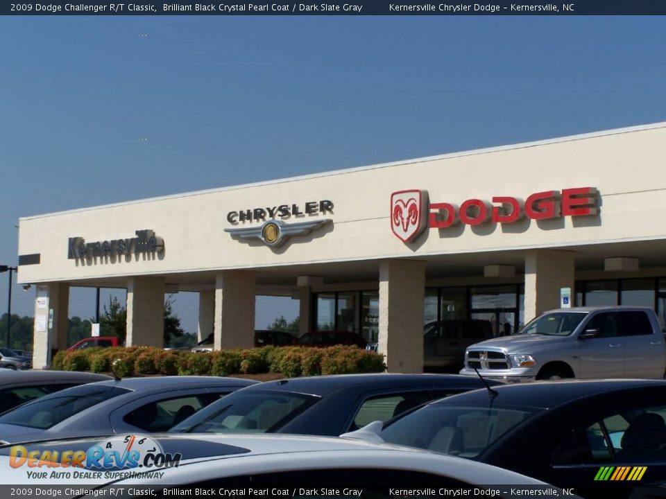 2009 Dodge Challenger R/T Classic Brilliant Black Crystal Pearl Coat / Dark Slate Gray Photo #2