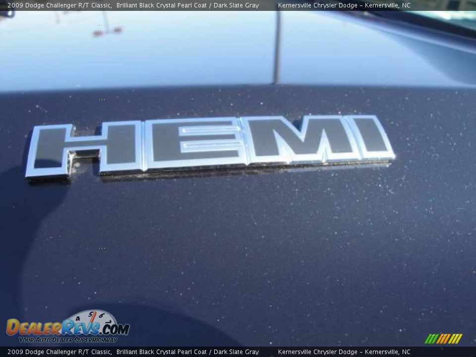 2009 Dodge Challenger R/T Classic Brilliant Black Crystal Pearl Coat / Dark Slate Gray Photo #12