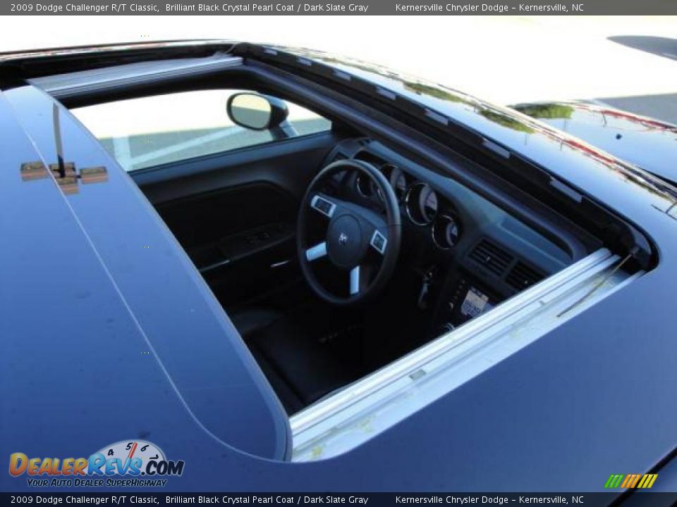 2009 Dodge Challenger R/T Classic Brilliant Black Crystal Pearl Coat / Dark Slate Gray Photo #15