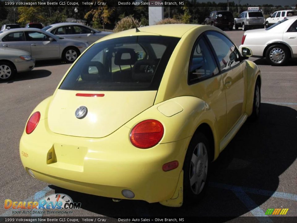 1999 Volkswagen New Beetle GLS Coupe Yellow / Gray Photo #6