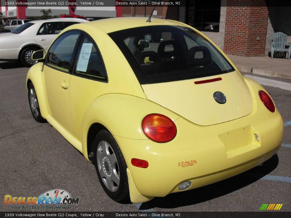 1999 Volkswagen New Beetle GLS Coupe Yellow / Gray Photo #8