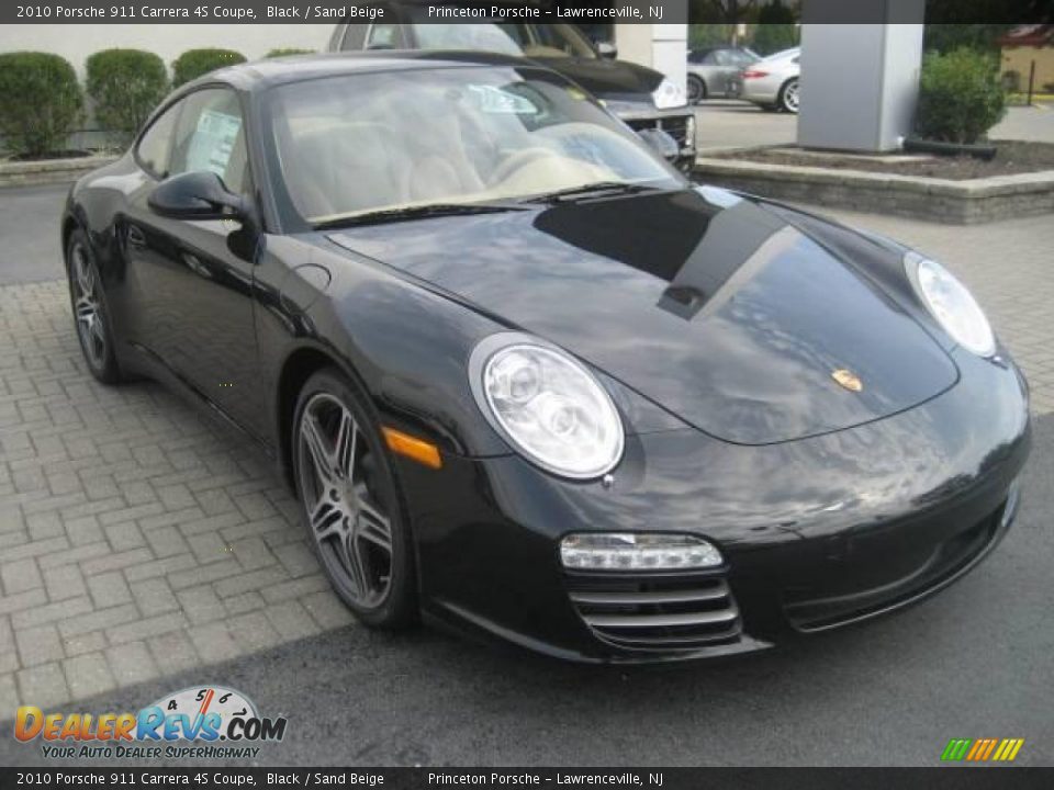 2010 Porsche 911 Carrera 4S Coupe Black / Sand Beige Photo #2
