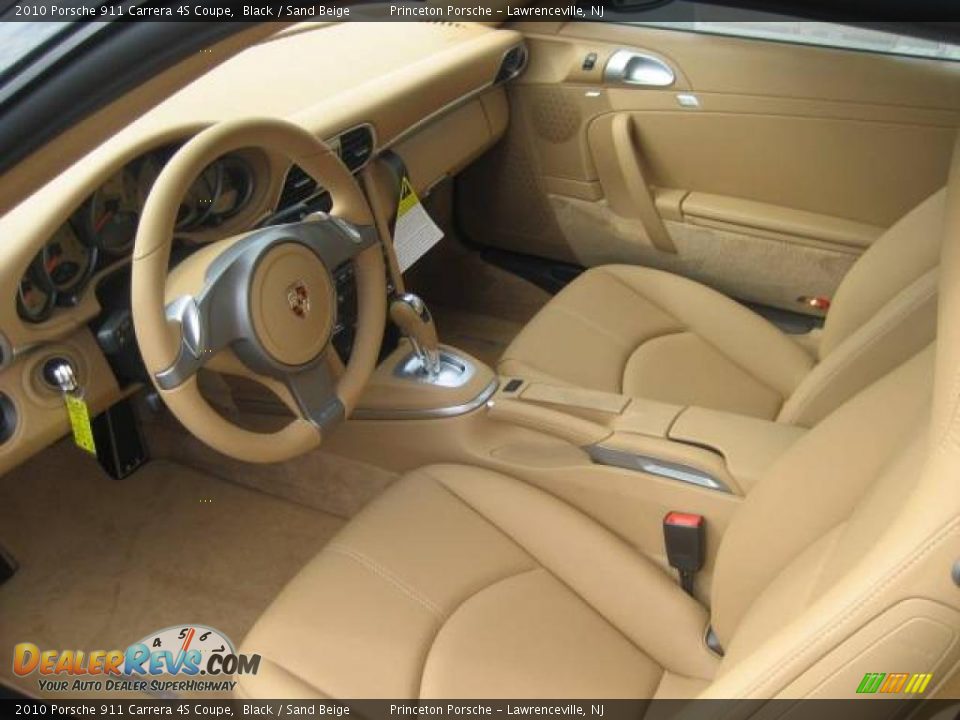 2010 Porsche 911 Carrera 4S Coupe Black / Sand Beige Photo #14