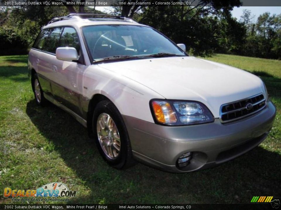 2002 Subaru Outback VDC Wagon White Frost Pearl / Beige Photo #1