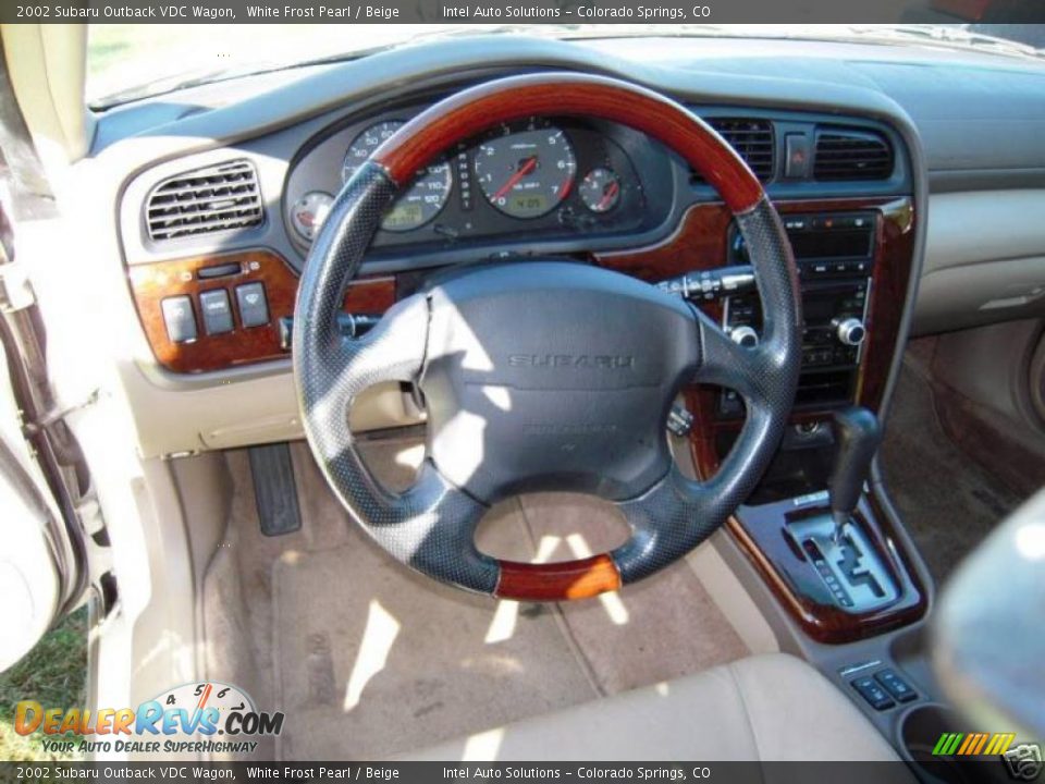 2002 Subaru Outback VDC Wagon White Frost Pearl / Beige Photo #8