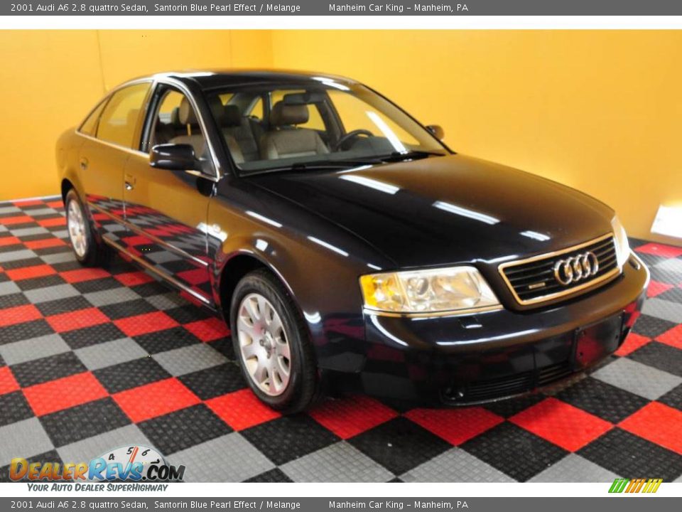 2001 Audi A6 2.8 quattro Sedan Santorin Blue Pearl Effect / Melange Photo #1