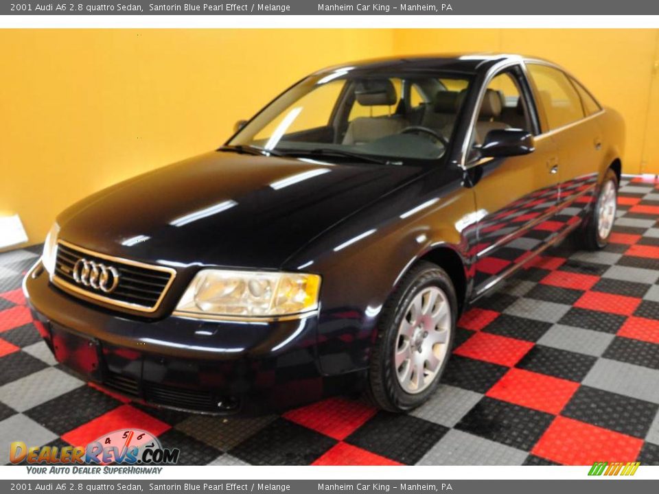 2001 Audi A6 2.8 quattro Sedan Santorin Blue Pearl Effect / Melange Photo #3