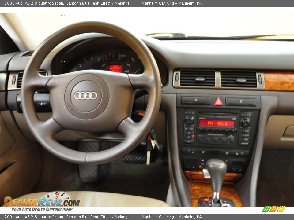 2001 Audi A6 2.8 quattro Sedan Santorin Blue Pearl Effect / Melange Photo #7