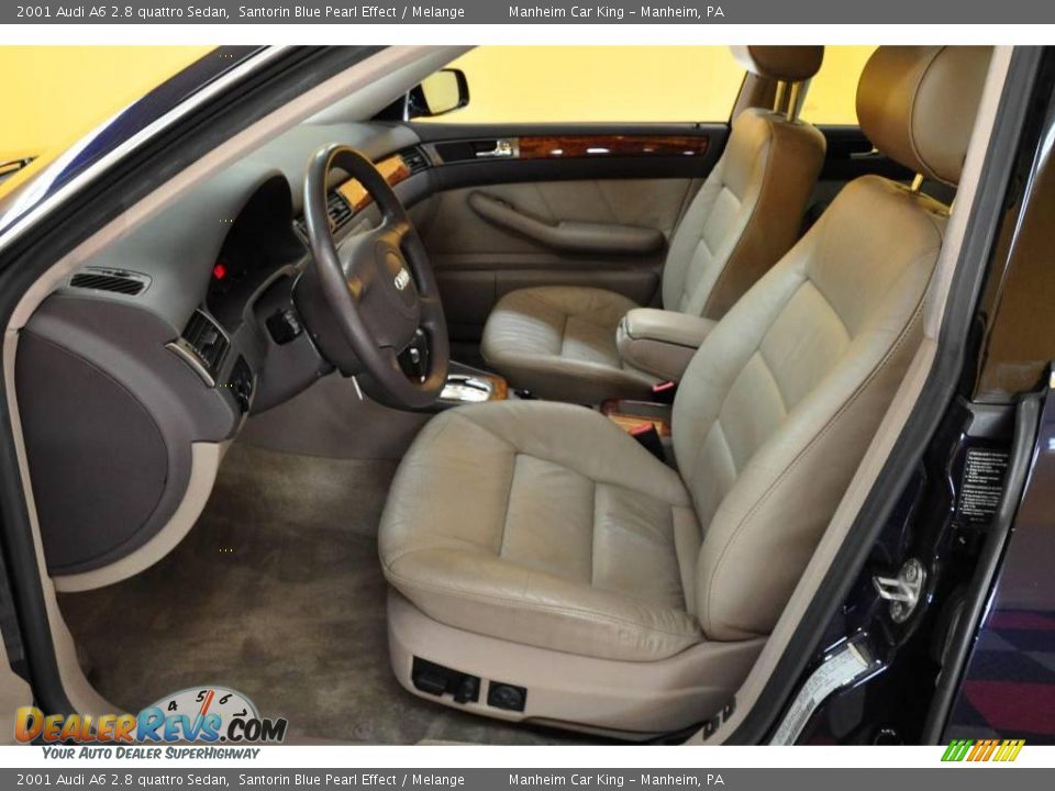 2001 Audi A6 2.8 quattro Sedan Santorin Blue Pearl Effect / Melange Photo #12