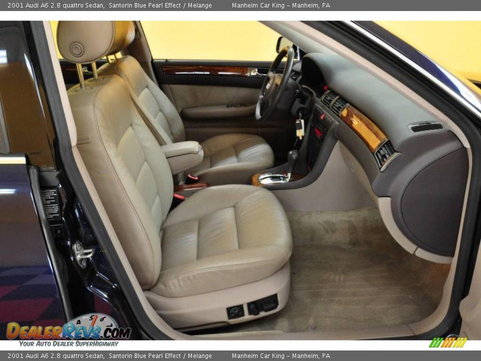 2001 Audi A6 2.8 quattro Sedan Santorin Blue Pearl Effect / Melange Photo #17