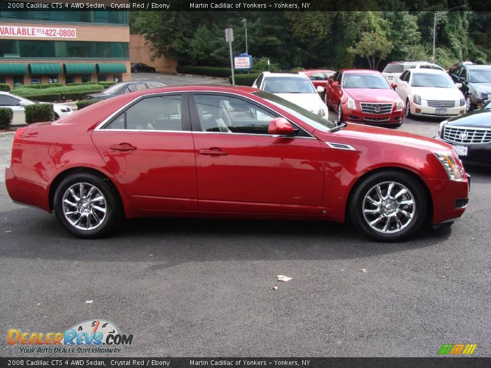 2008 Cadillac CTS 4 AWD Sedan Crystal Red / Ebony Photo #4