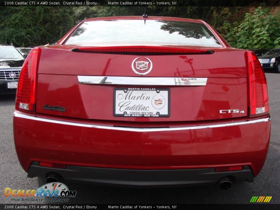 2008 Cadillac CTS 4 AWD Sedan Crystal Red / Ebony Photo #6