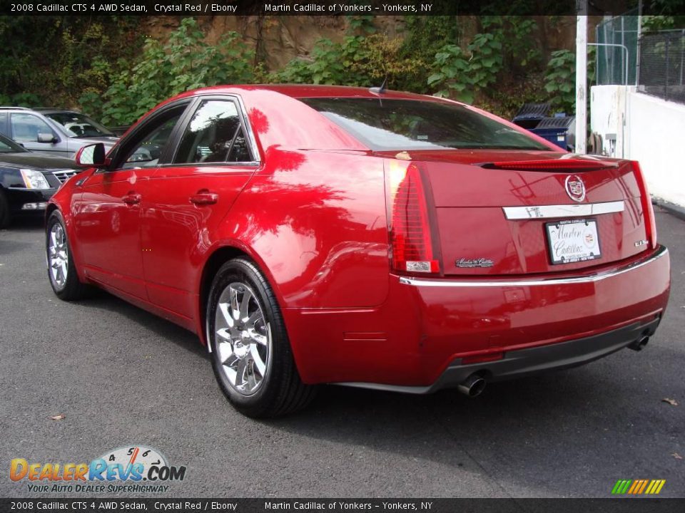2008 Cadillac CTS 4 AWD Sedan Crystal Red / Ebony Photo #7