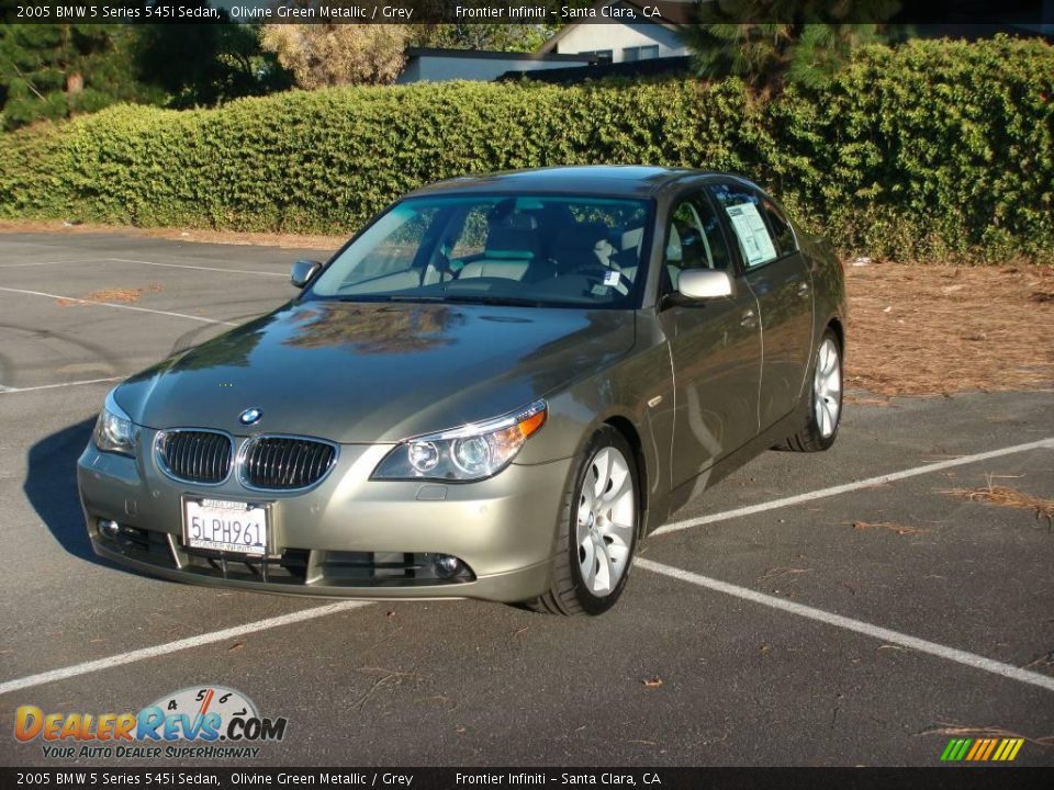 2005 BMW 5 Series 545i Sedan Olivine Green Metallic / Grey Photo #1