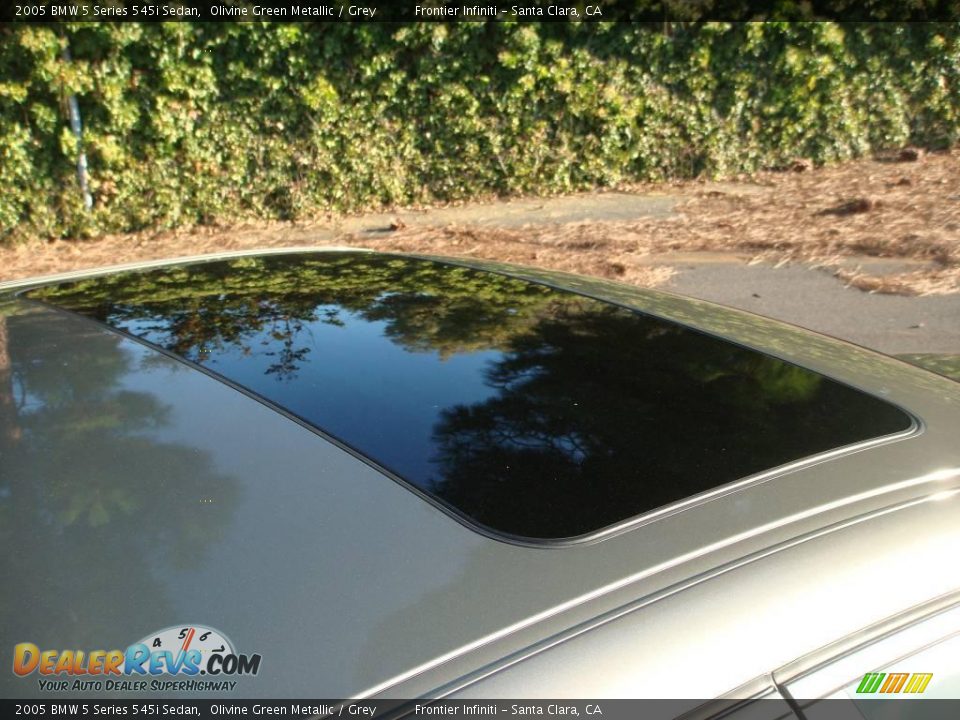 2005 BMW 5 Series 545i Sedan Olivine Green Metallic / Grey Photo #10