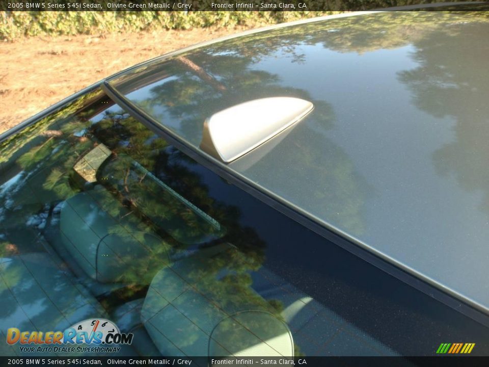 2005 BMW 5 Series 545i Sedan Olivine Green Metallic / Grey Photo #11